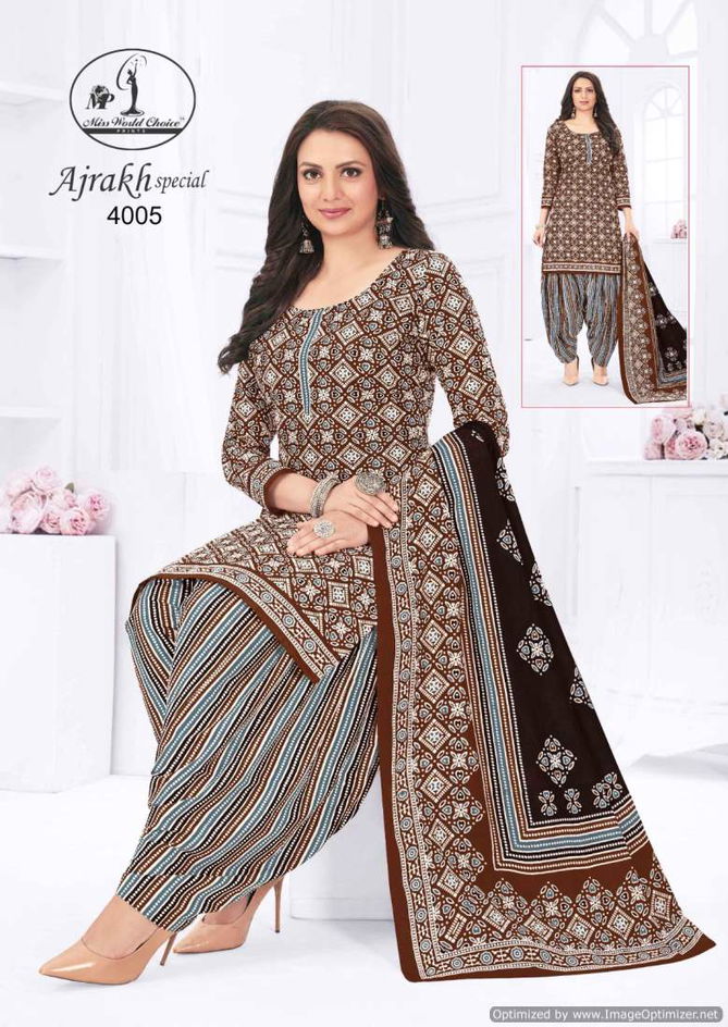 Ajrakh Vol 4 By Miss World Daily Wear Printed Cotton Dress Material Suppliers In India
